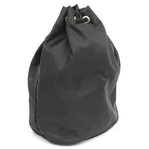 Prada Logo Pouch Nylon Drawstring Triangle Black